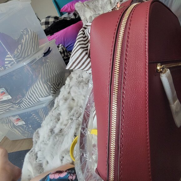 Brand New Henri Bendel Oxblood Bowery Backpack - Picture 5 of 6